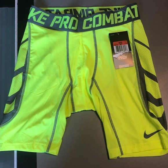 yellow nike compression pants